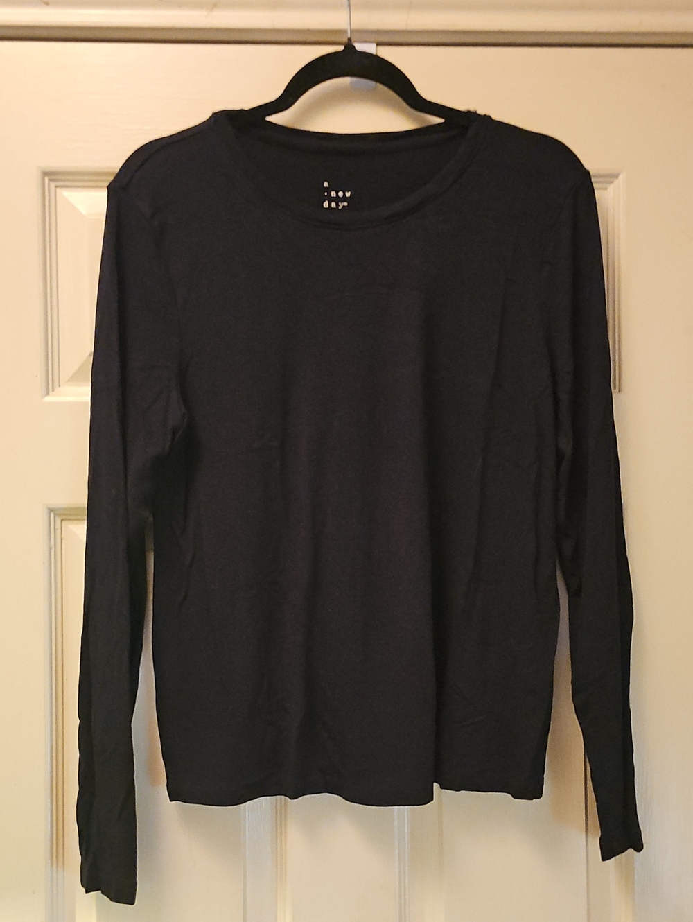 a new day Black Graphic Logo Tee